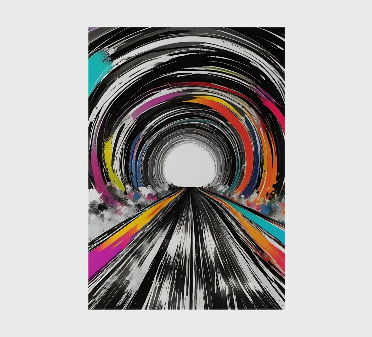 Light at the end of the tunnel, bright colours notebook by Farbträume