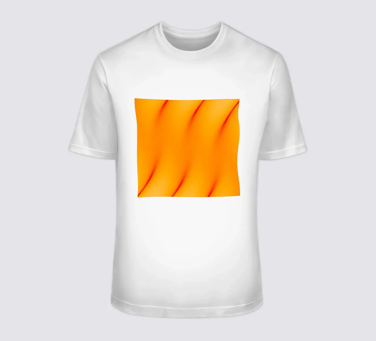 Red and orange abstract waves t-shirt da Marleona