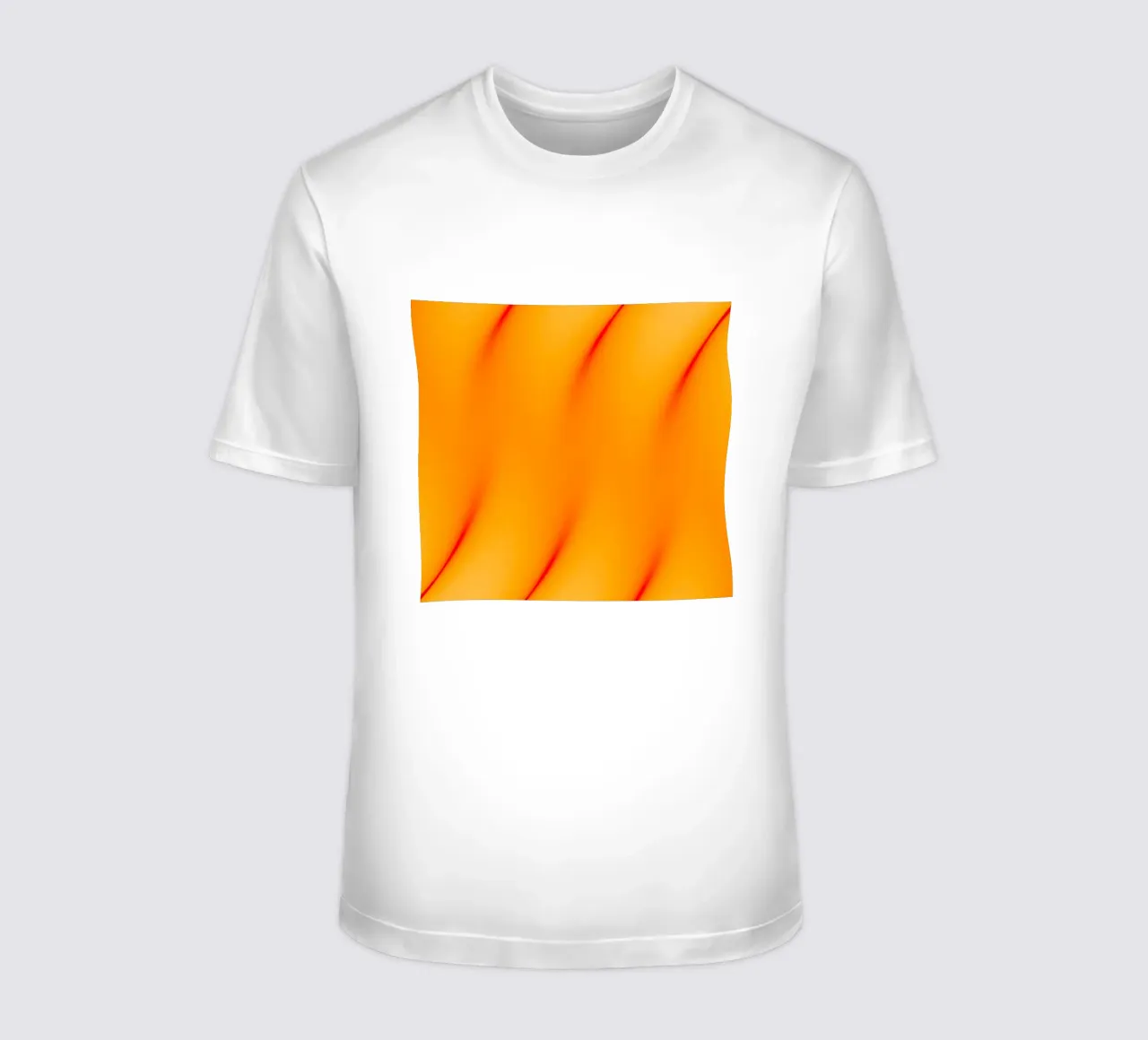 Red and orange abstract waves t-shirt da Marleona