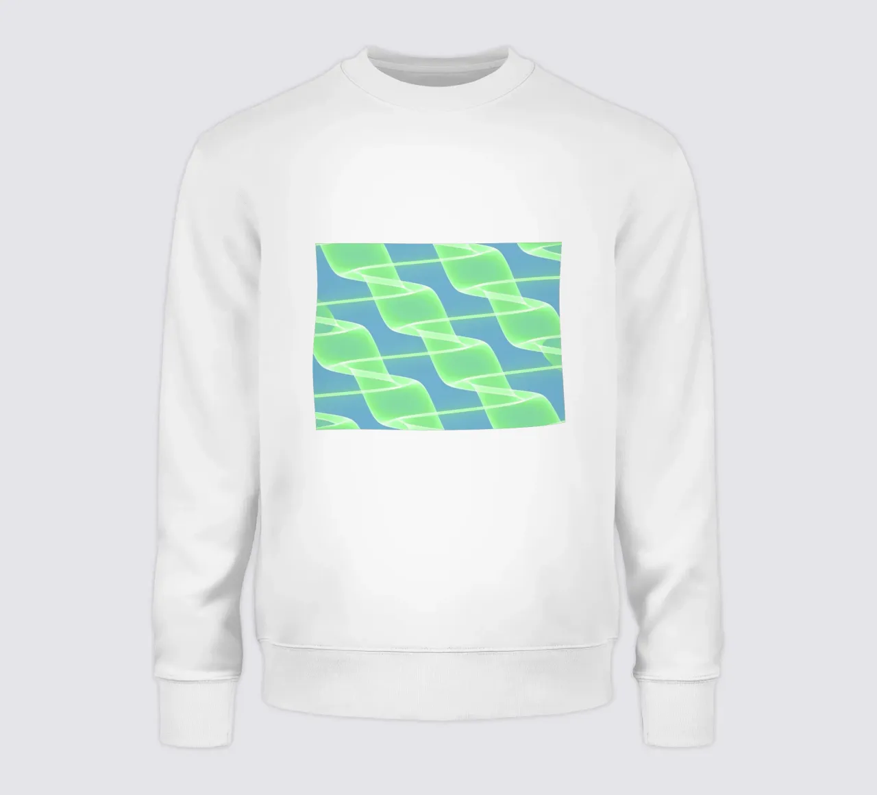 Abstract waves and wires in green felpa da Marleona