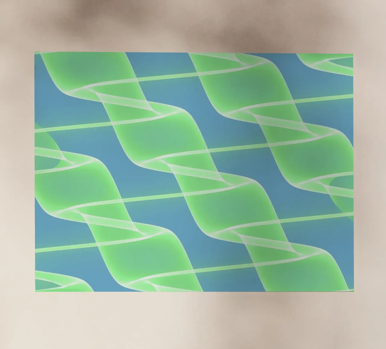 Abstract waves and wires in green pellicola backlit da Marleona