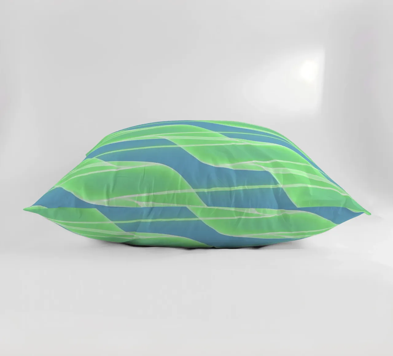 Abstract waves and wires in green cuscino da Marleona