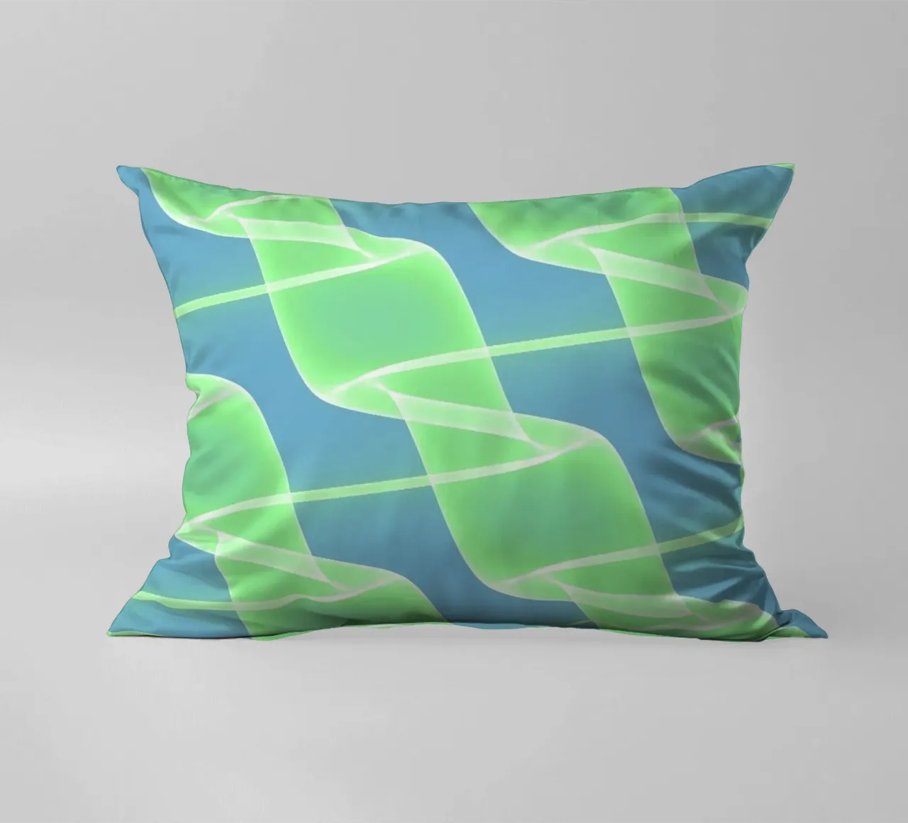 Abstract waves and wires in green cuscino da Marleona