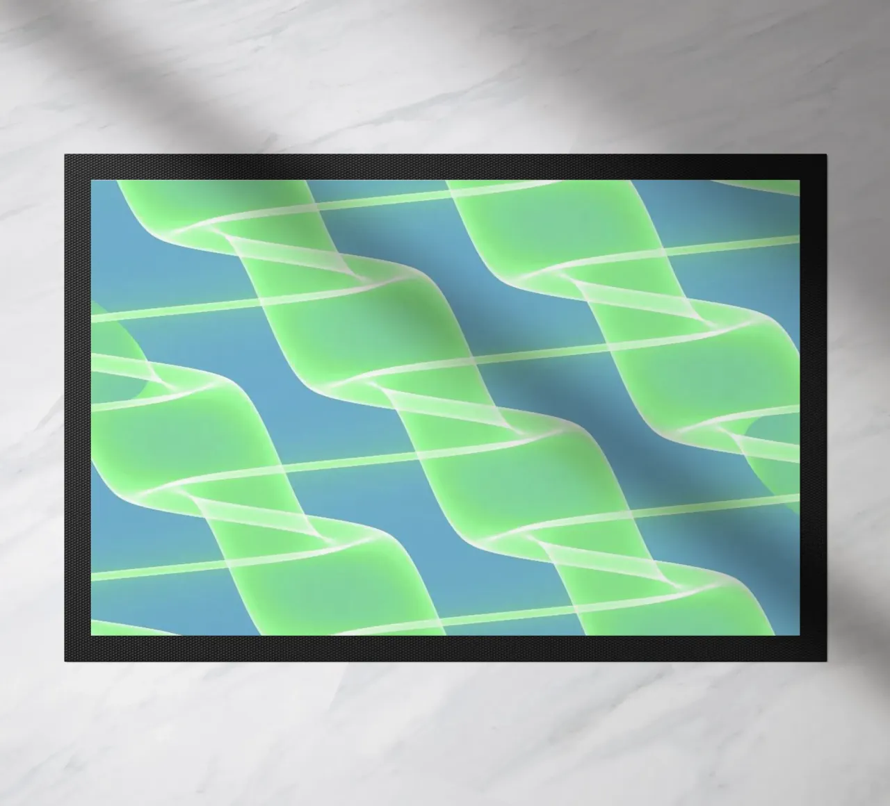 Abstract waves and wires in green zerbino da Marleona