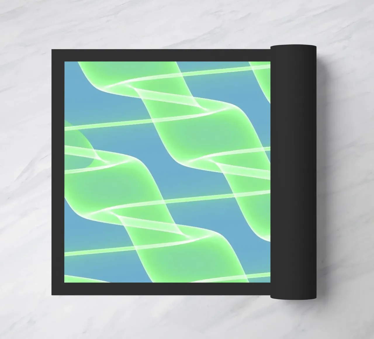 Abstract waves and wires in green zerbino da Marleona