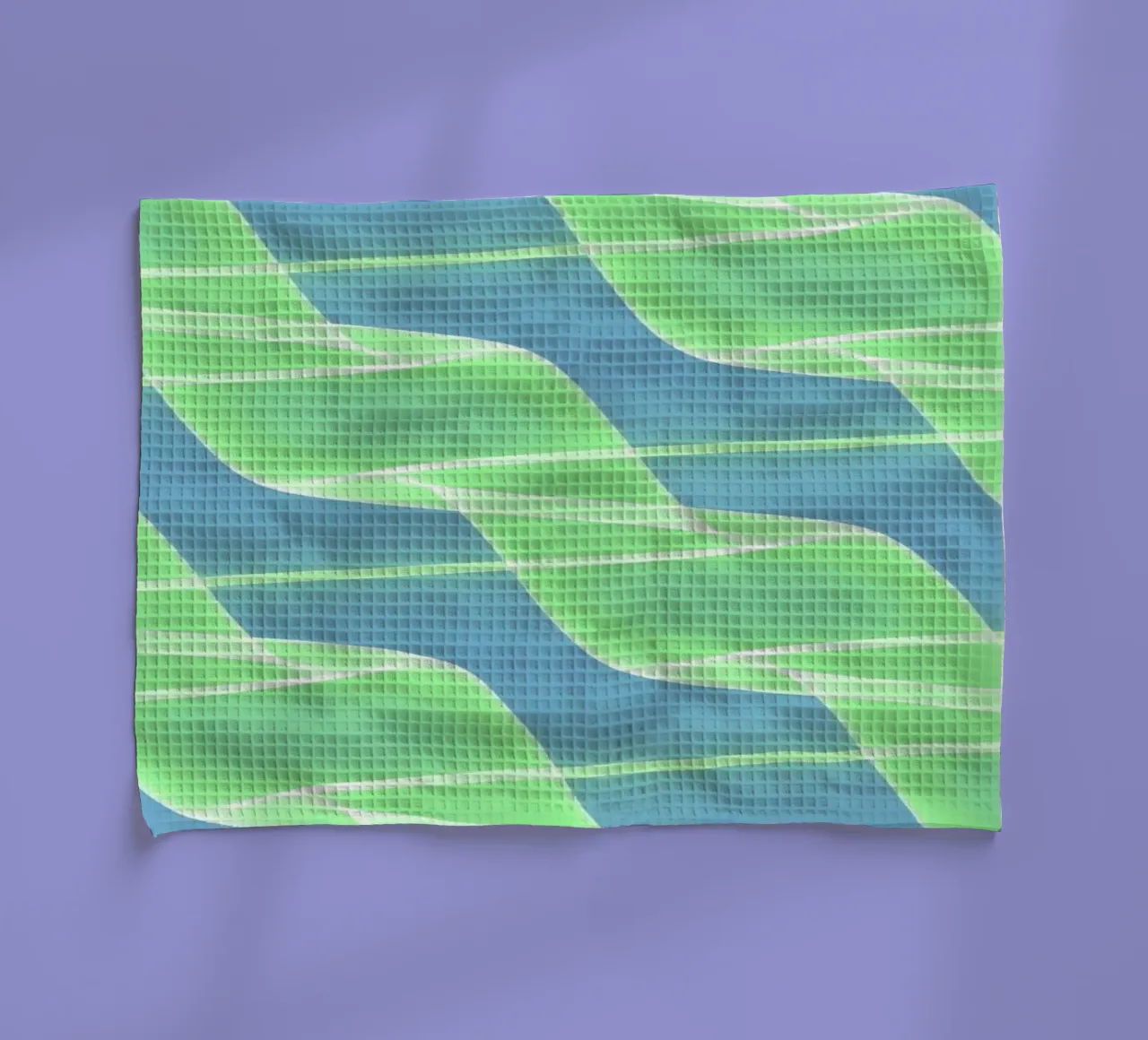 Abstract waves and wires in green canovaccio da cucina da Marleona