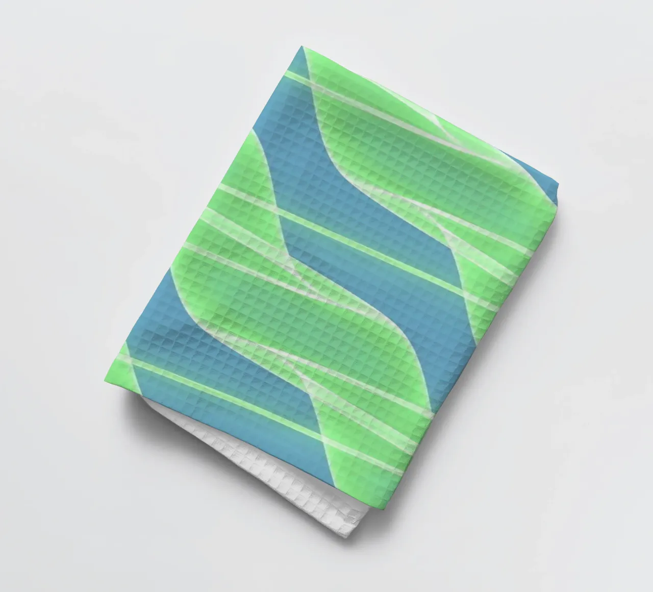 Abstract waves and wires in green canovaccio da cucina da Marleona