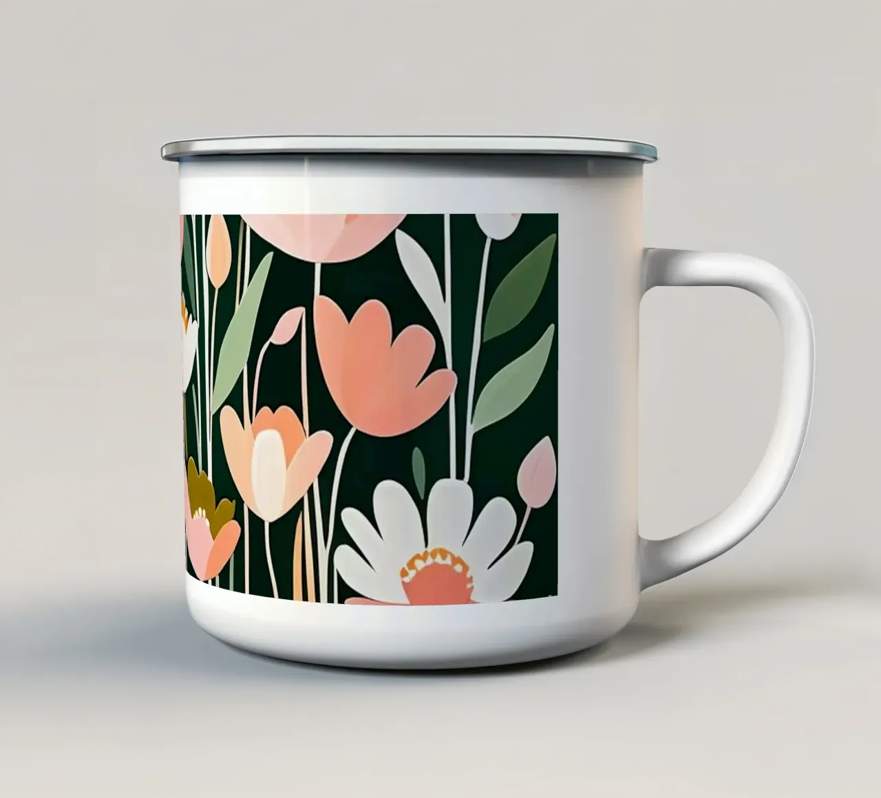 Prato fiorito_4 tazza in smalto da Farbträume