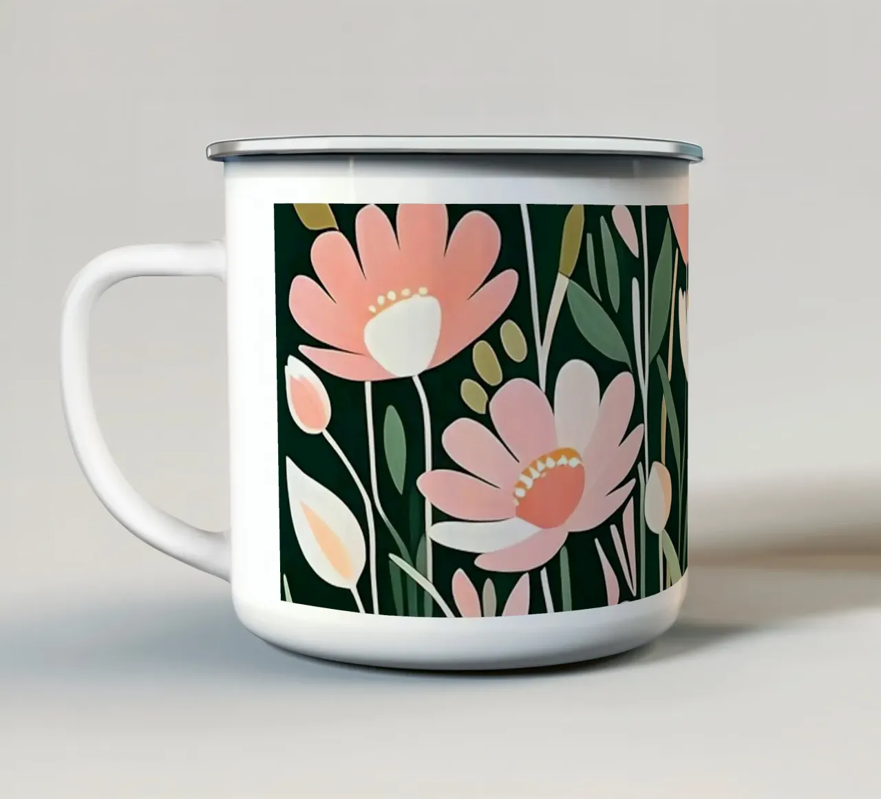 Prato fiorito_4 tazza in smalto da Farbträume