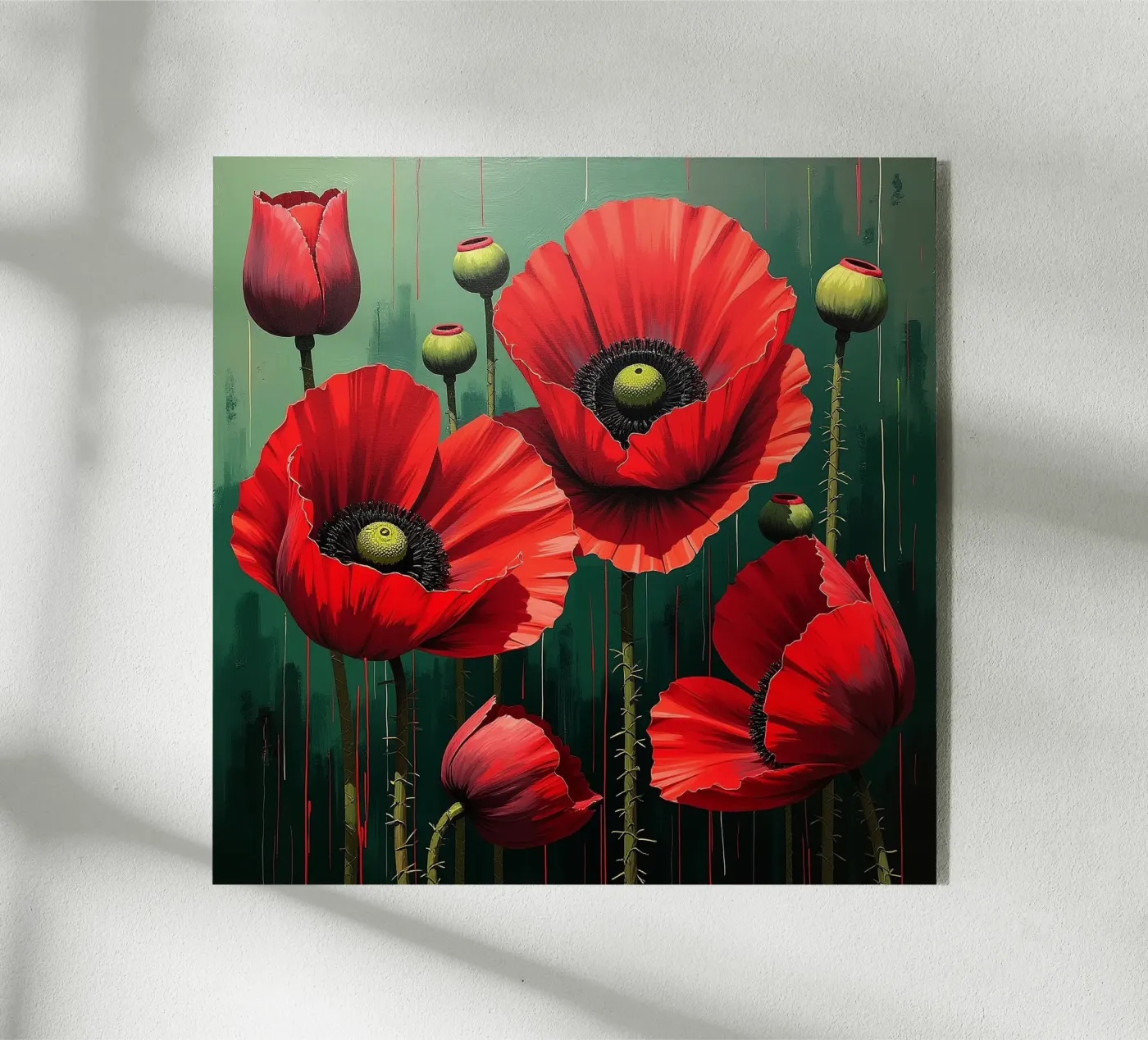 Poppies acrylic glass by Farbträume