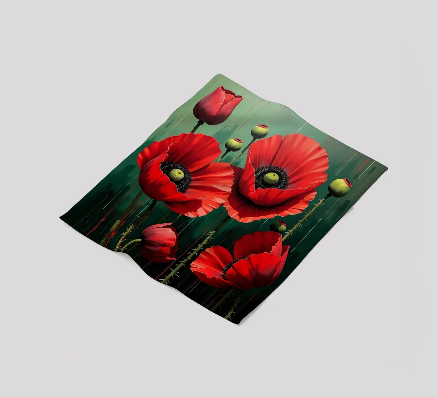 Mohnblumen Fleecedecke von Farbträume