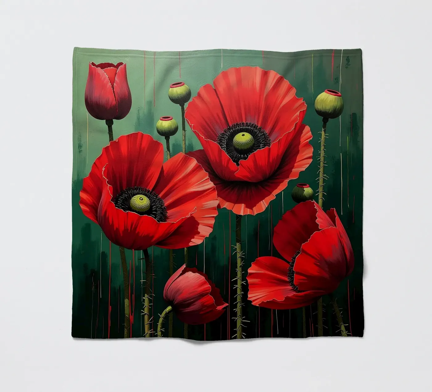 Mohnblumen Fleecedecke von Farbträume