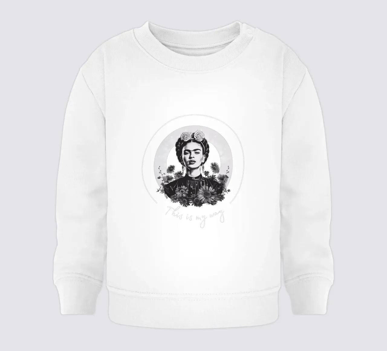 Frida Kahlo "My Way" felpa neonato da Fantasias Florales