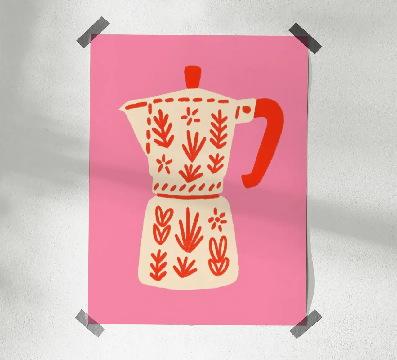 Espresso in pattern magic poster by Carina Pop & Pastell
