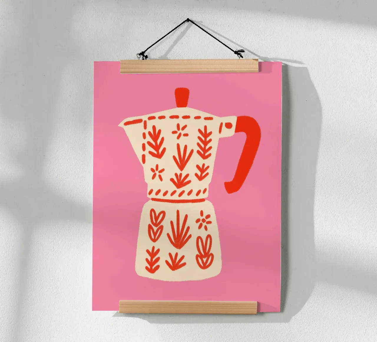 Espresso in pattern magic poster by Carina Pop & Pastell