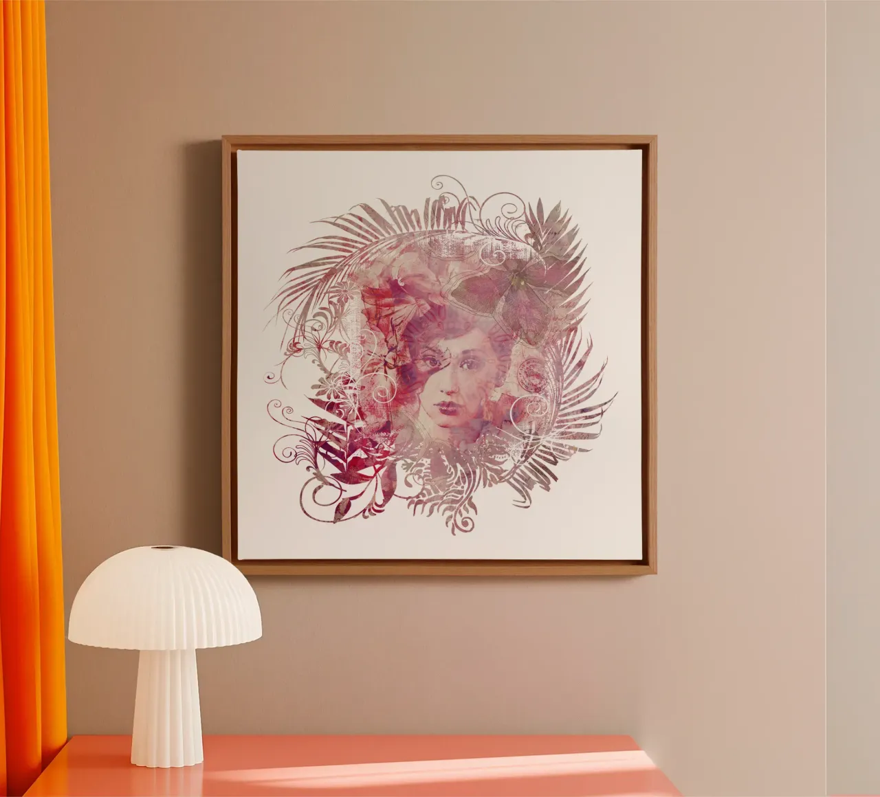 Nostalgic Beauty canvas with Floater frame by Andrea Haase Vintage World