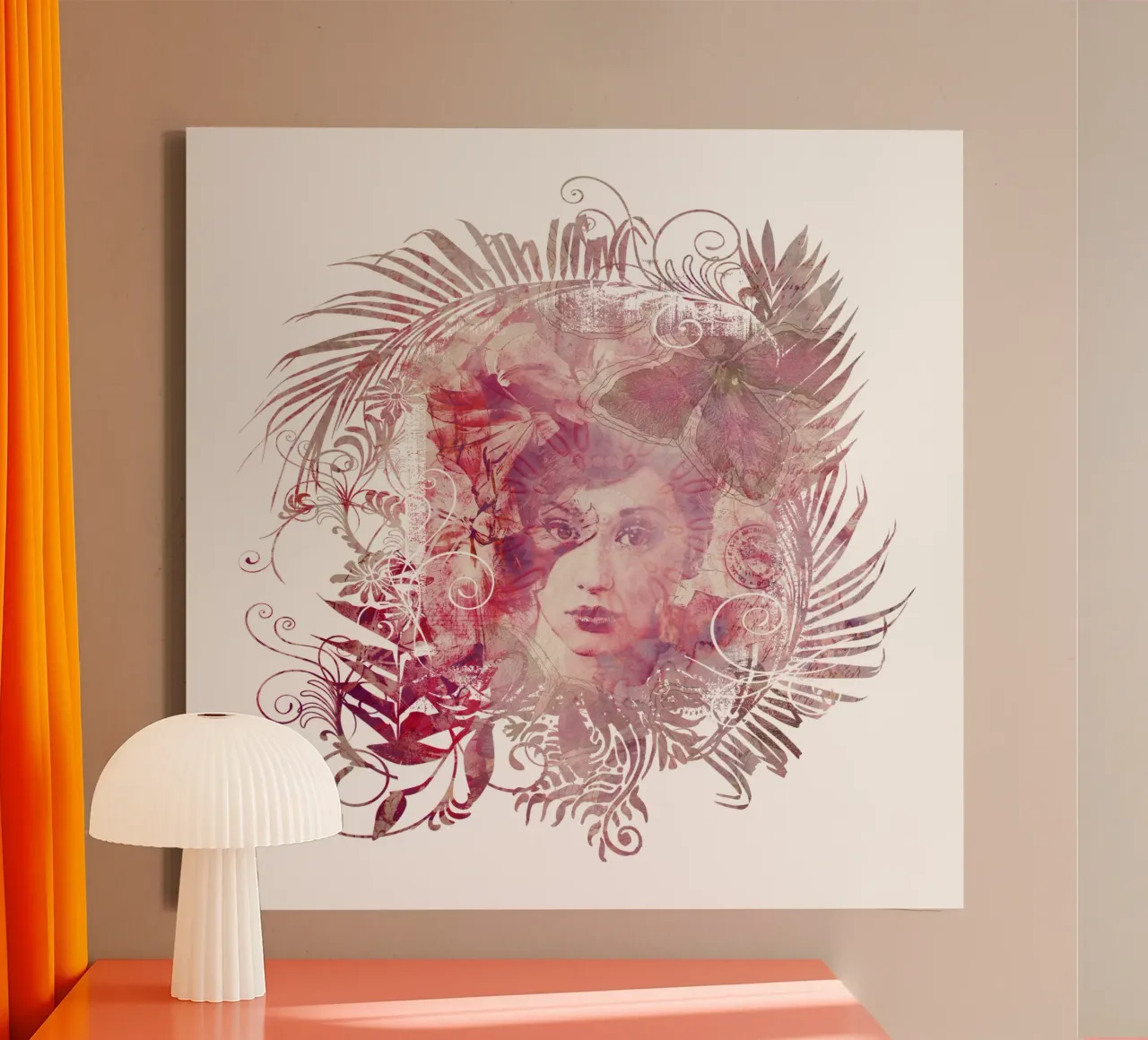 Nostalgic Beauty canvas with Floater frame by Andrea Haase Vintage World