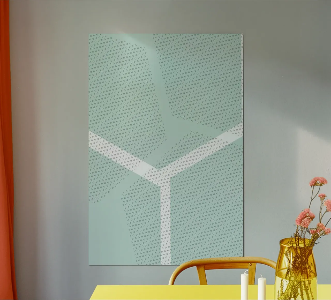 Oktogramme mint poster con telaio in legno da XOXO Arte