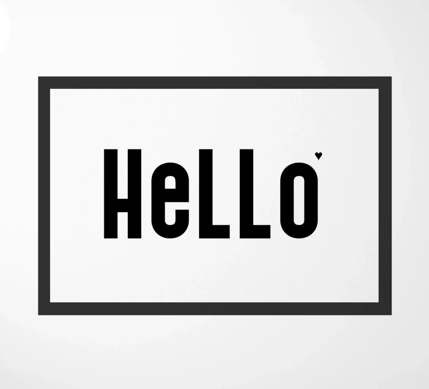 Hello deurmat van typolover