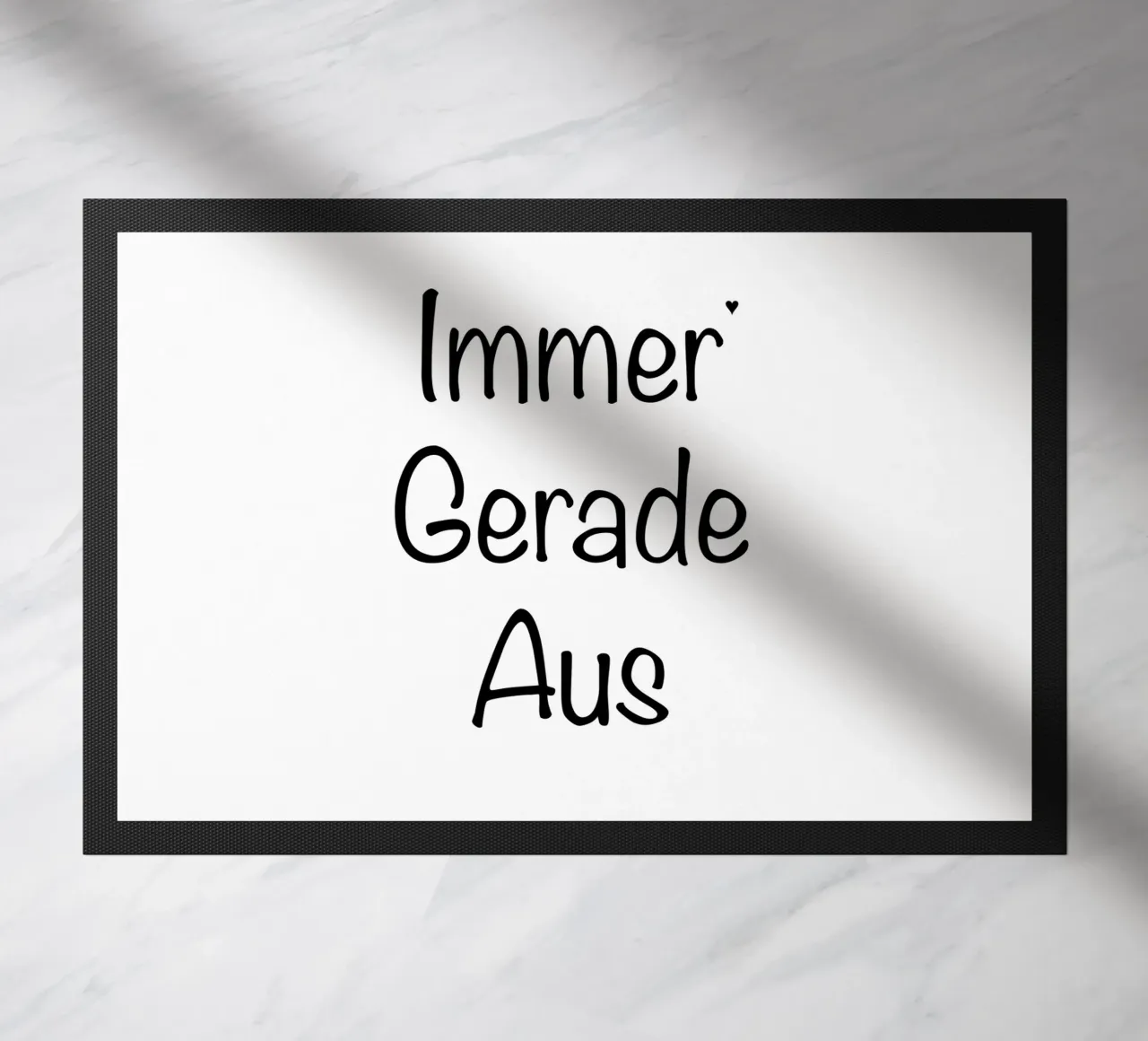 Immer Gerade Aus doormat by typolover