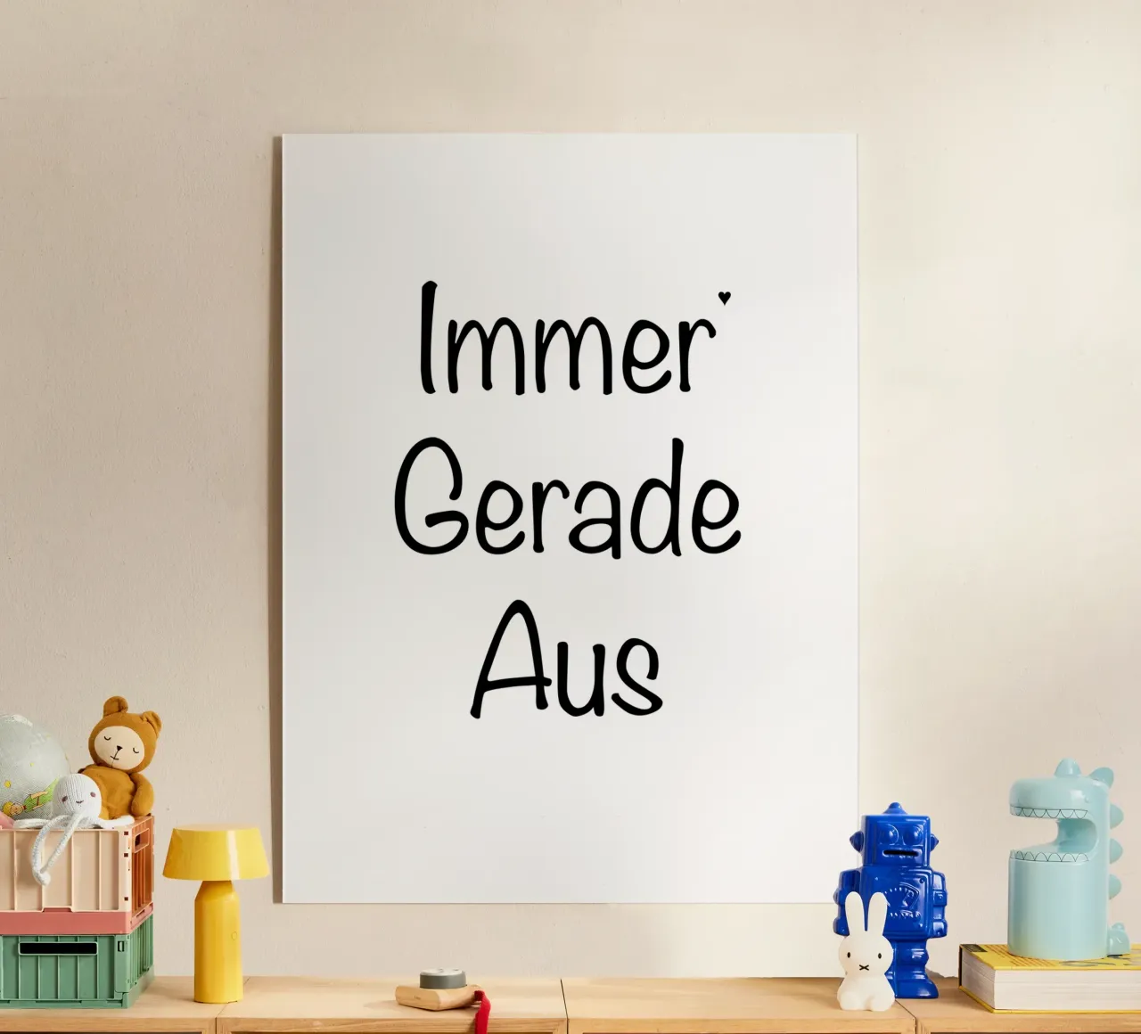 Immer Gerade Aus plexiglass da typolover