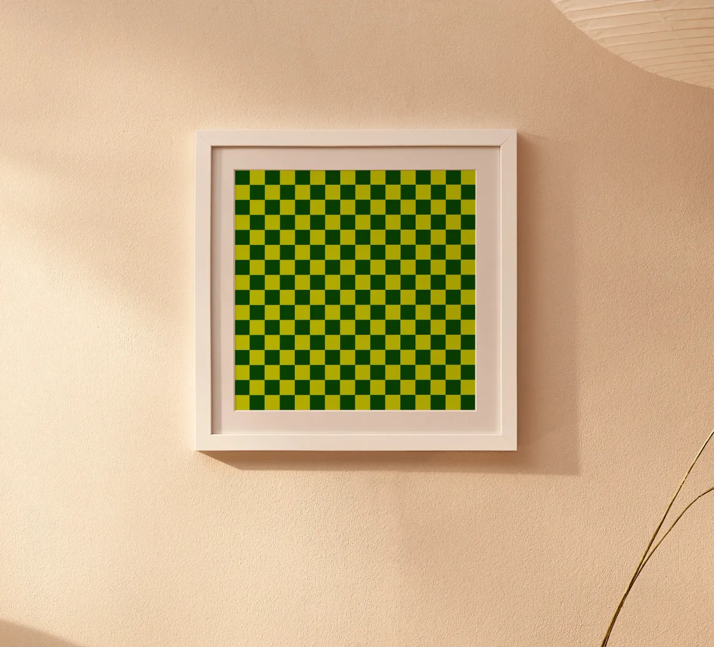 Chèques vert fluo poster de Timeless moderna
