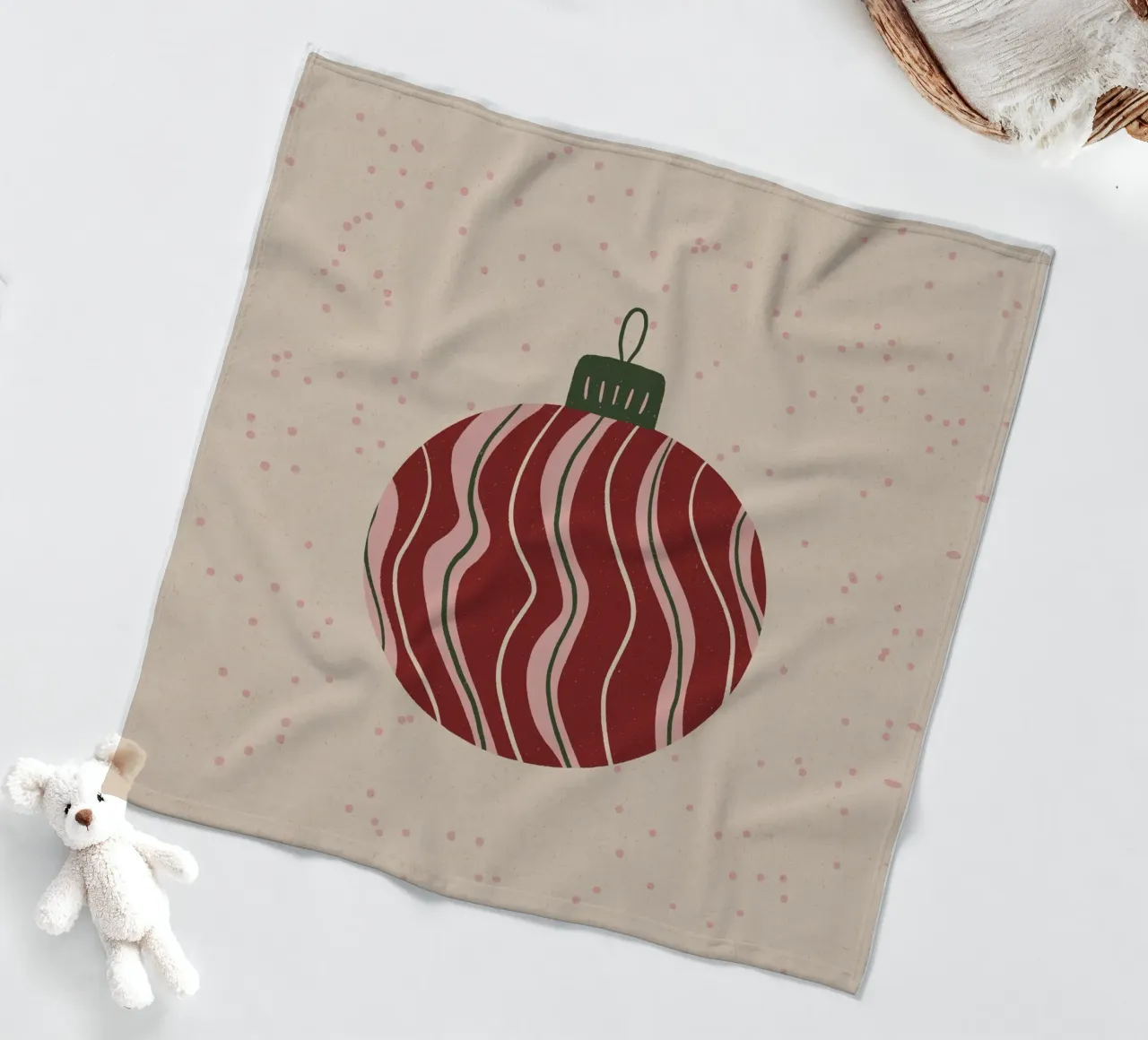 Weihnachtskugel 3 Fleecedecke von Wackapacka Holiday Shop