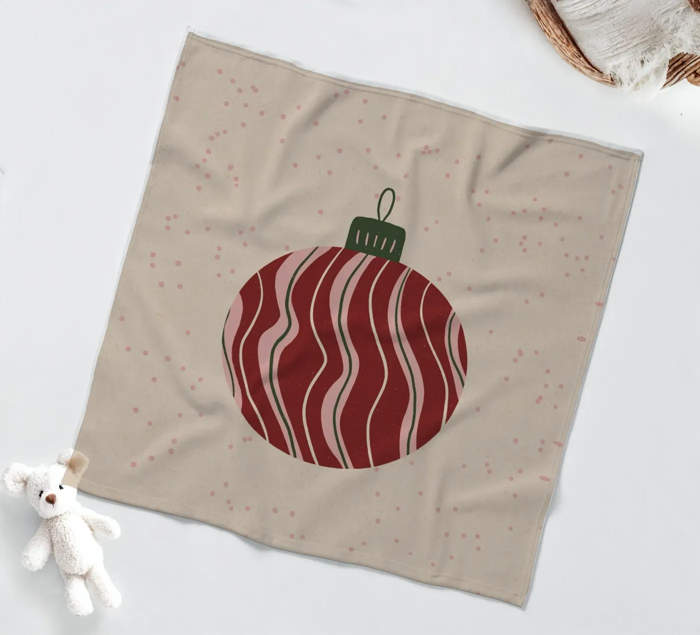 Mappamondo di Natale 3 coperta in pile da Wackapacka Holiday Shop