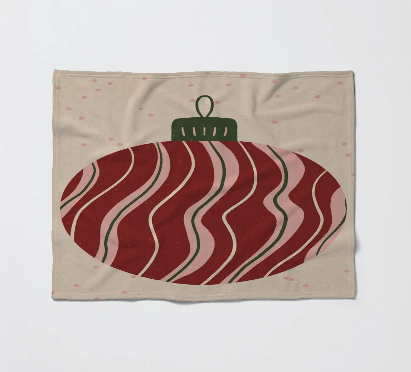 Mappamondo di Natale 3 coperta in pile da Wackapacka Holiday Shop