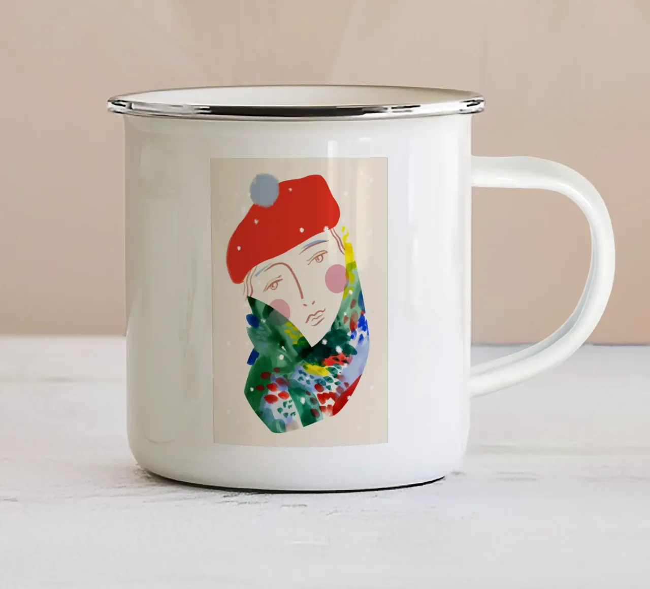 The First Snow tazza in smalto da Isabel Junghans-Bichler