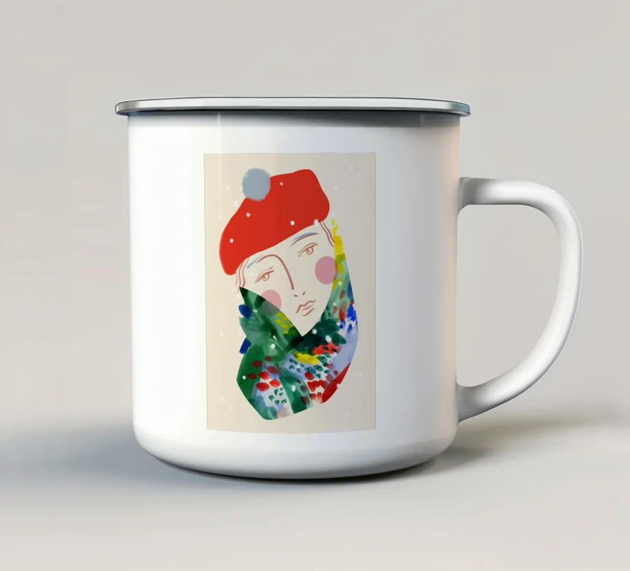 The First Snow tazza in smalto da Isabel Junghans-Bichler