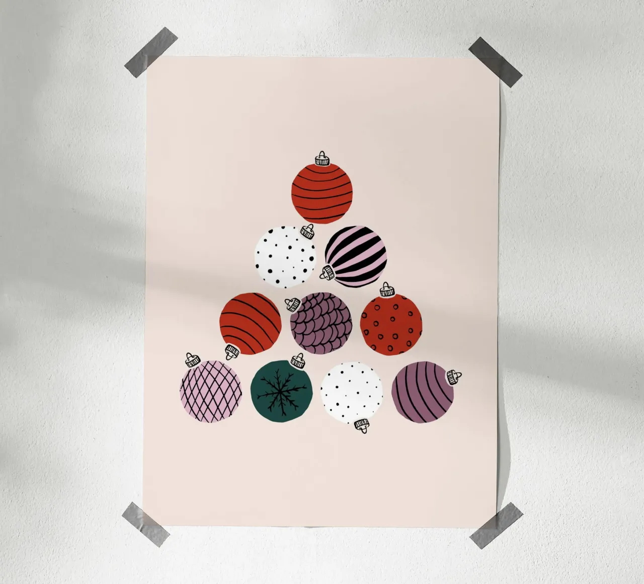 Weihnachtskugeln Poster von moDeern