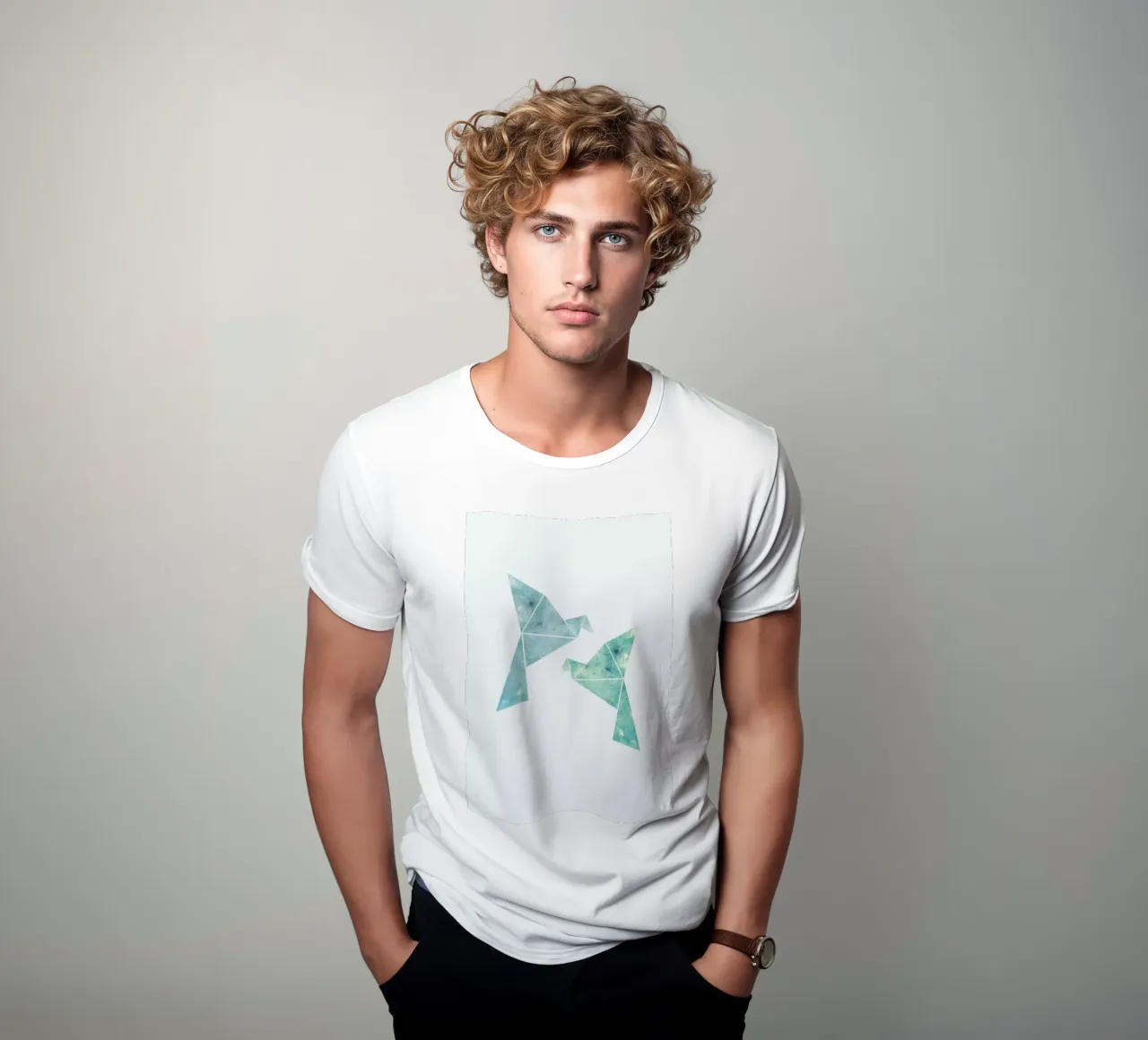 Vögel in Wasserfarbenoptik t-shirt da XOXO Arte