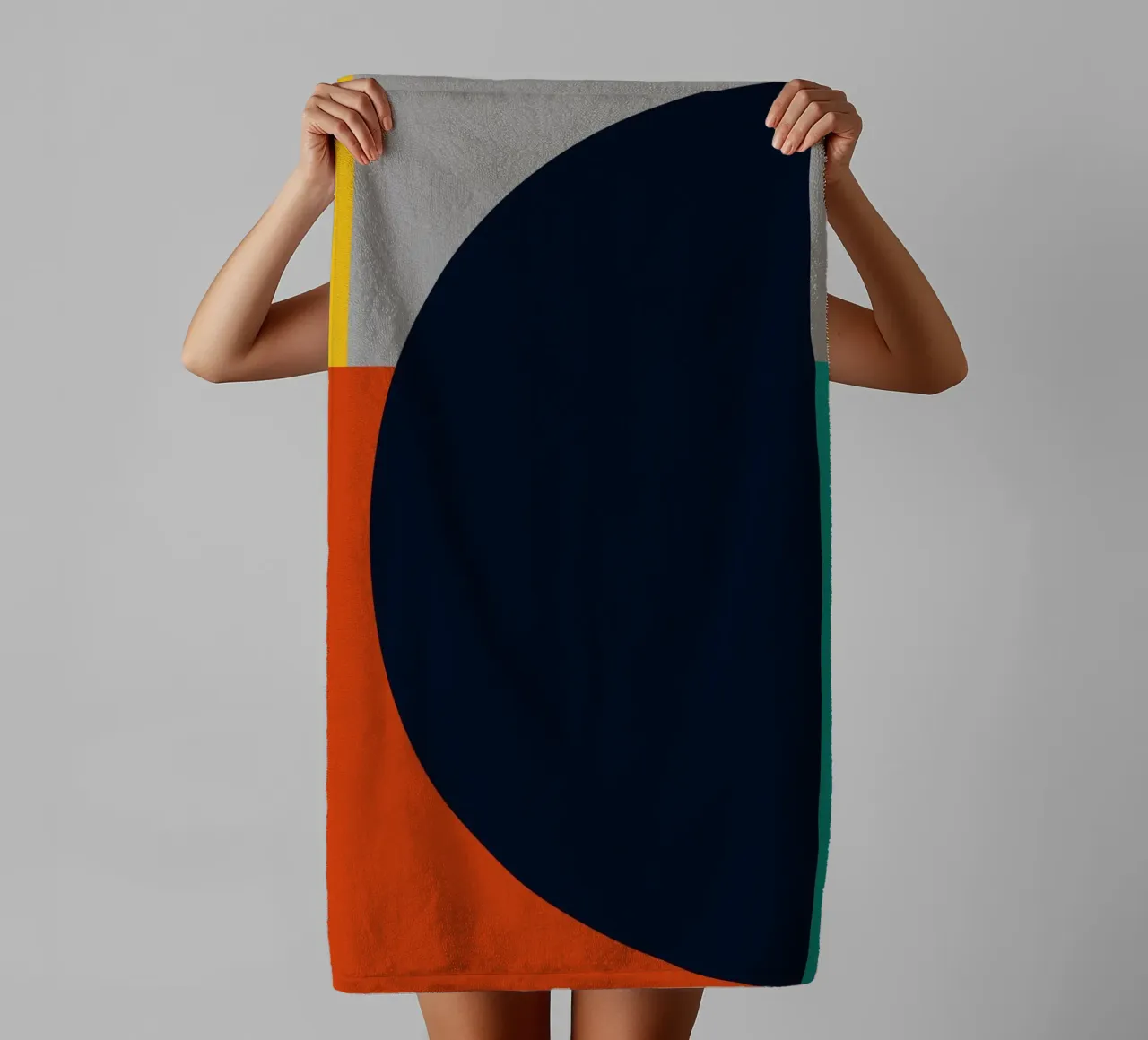Geometric Color Blocks 02 towel by Life of Pie