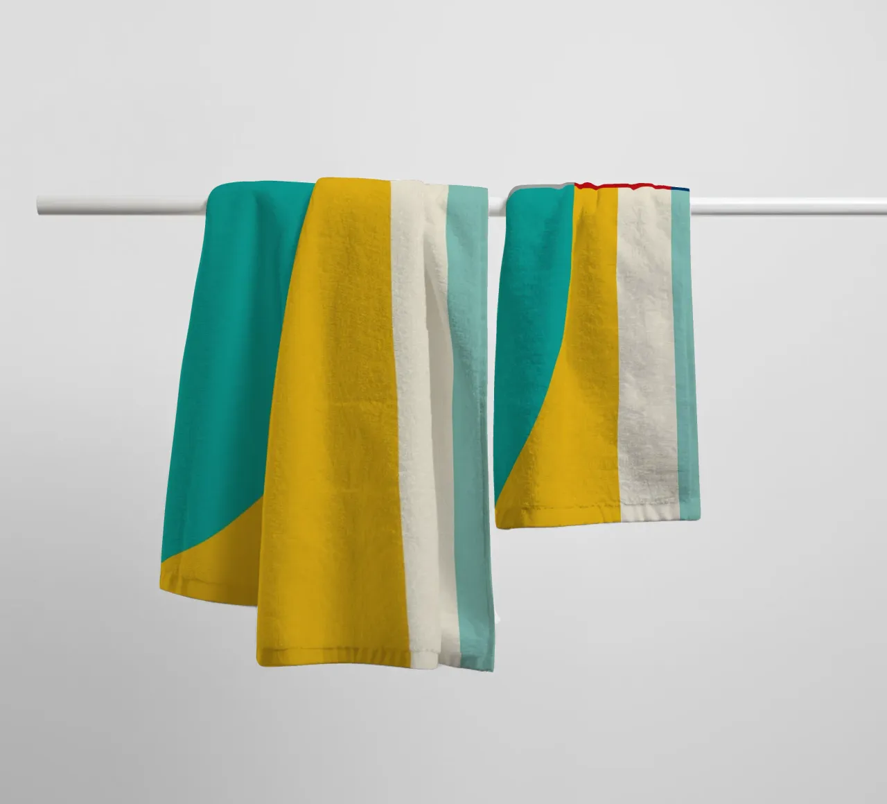 Geometric Color Blocks 03 towel by Life of Pie