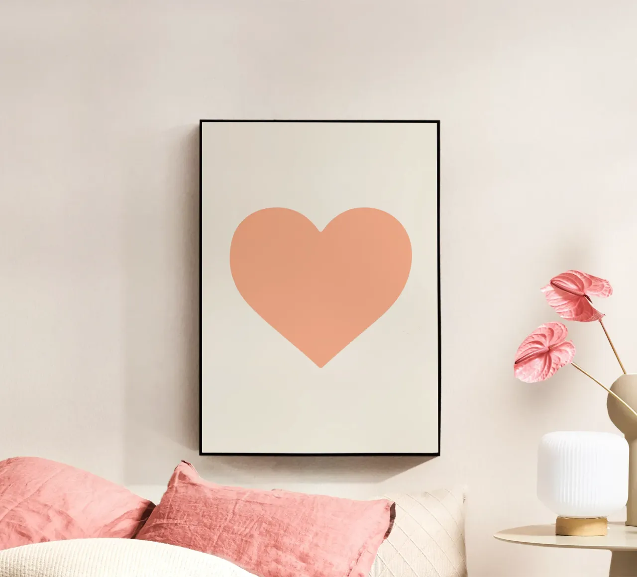 Cuore di pesca plexiglass da Rose Beck Art