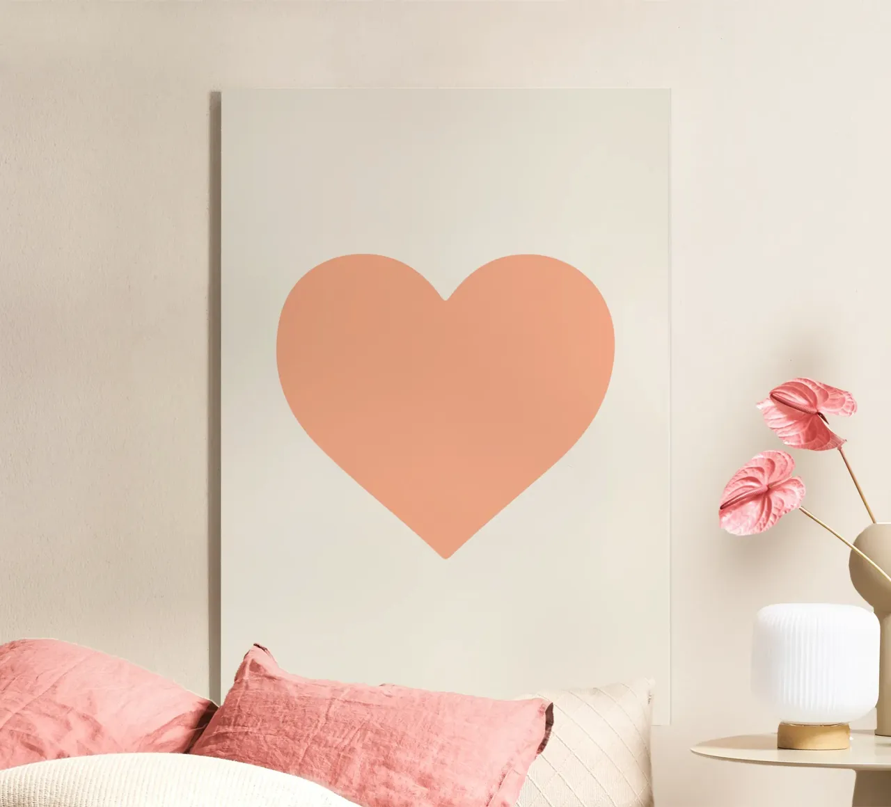 Cuore di pesca plexiglass da Rose Beck Art