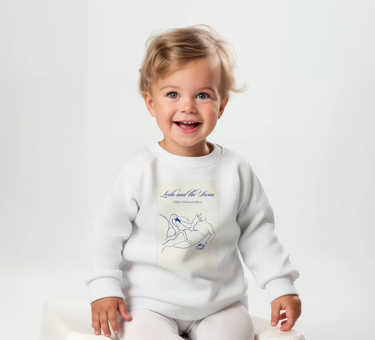 Leda and the Swan baby sweatshirt by Candid Chroma