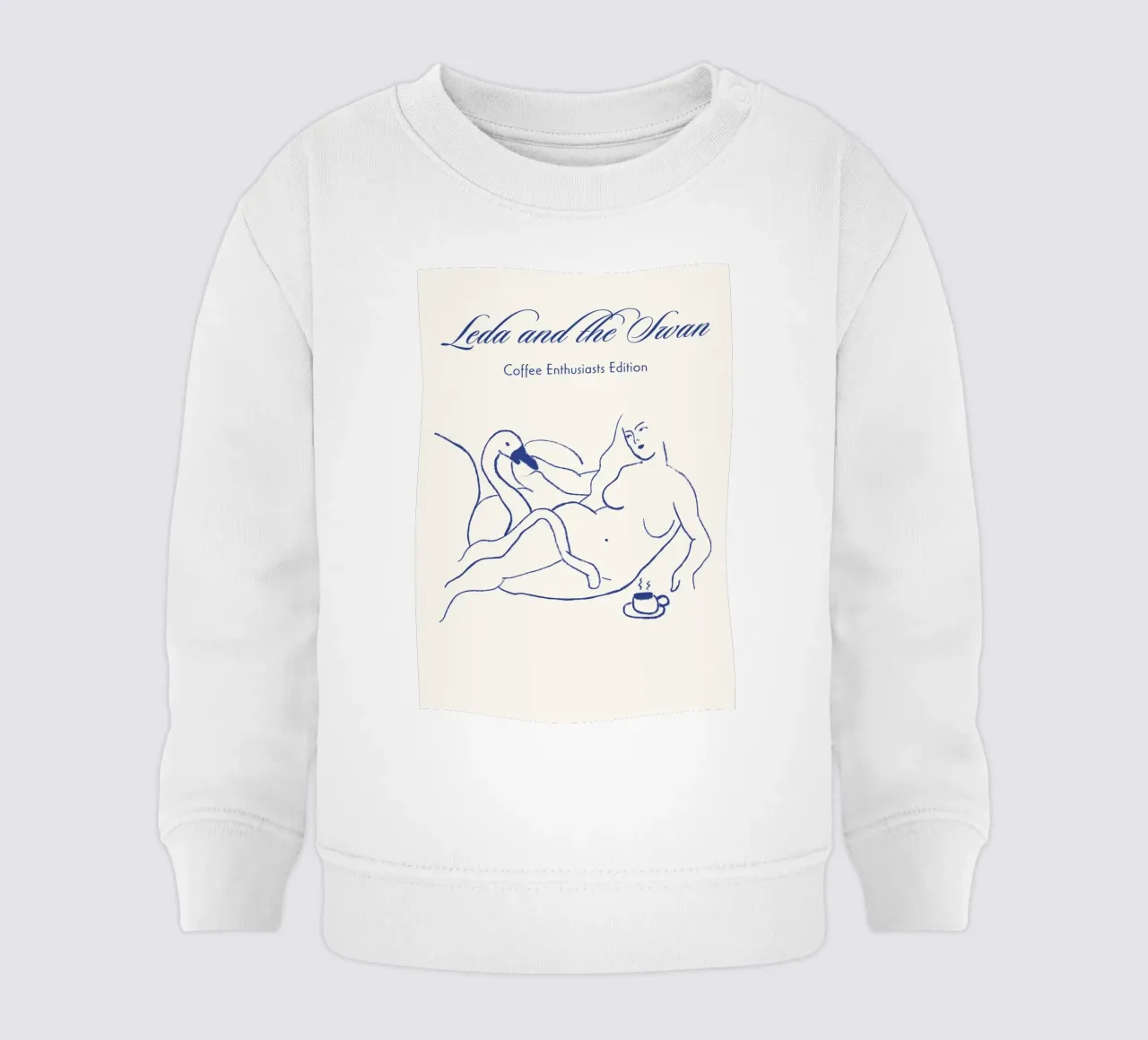 Leda and the Swan baby sweatshirt by Candid Chroma