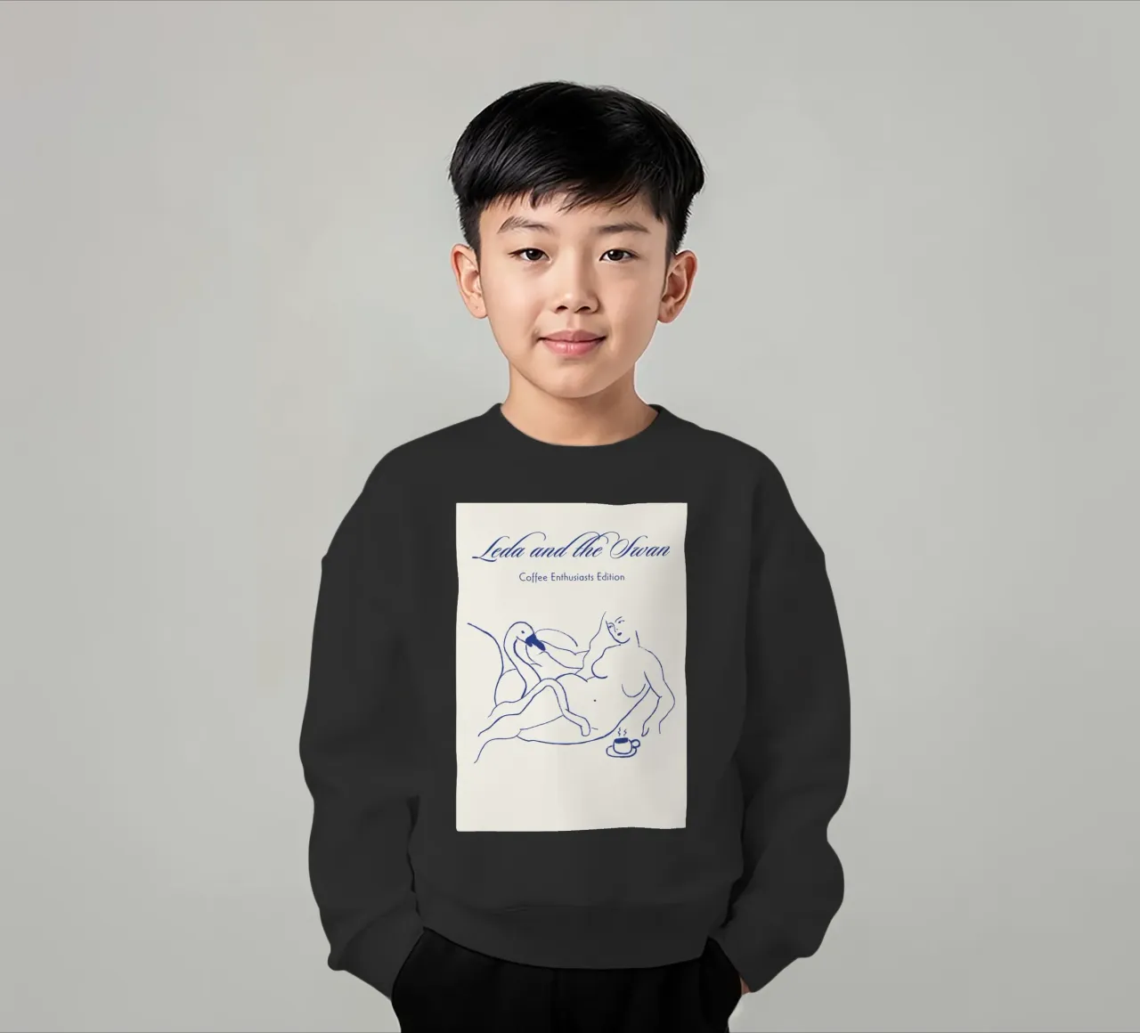 Leda and the Swan felpa bambino da Candid Chroma