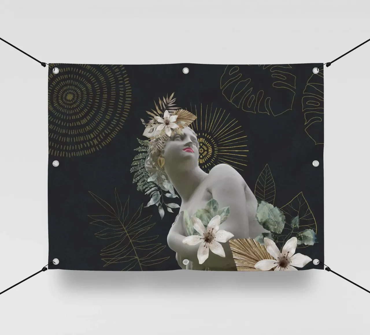 Omaggio al potere femminile Statua aggraziata telo in pvc da Andrea Haase Vintage World
