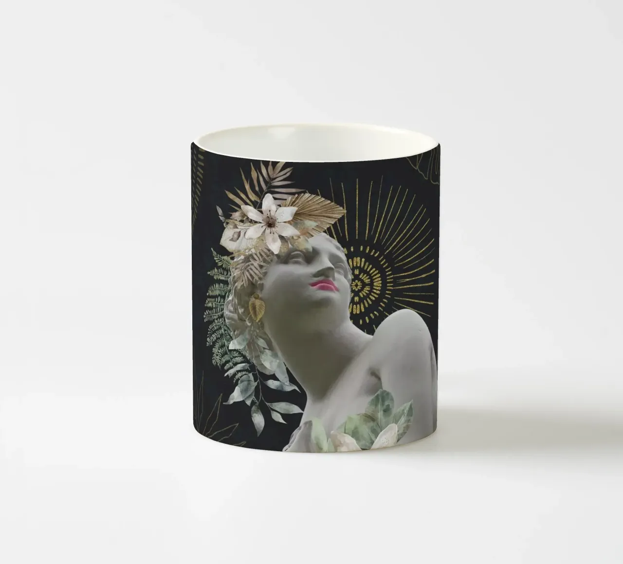 Omaggio al potere femminile Statua aggraziata tazza in ceramica da Andrea Haase Vintage World
