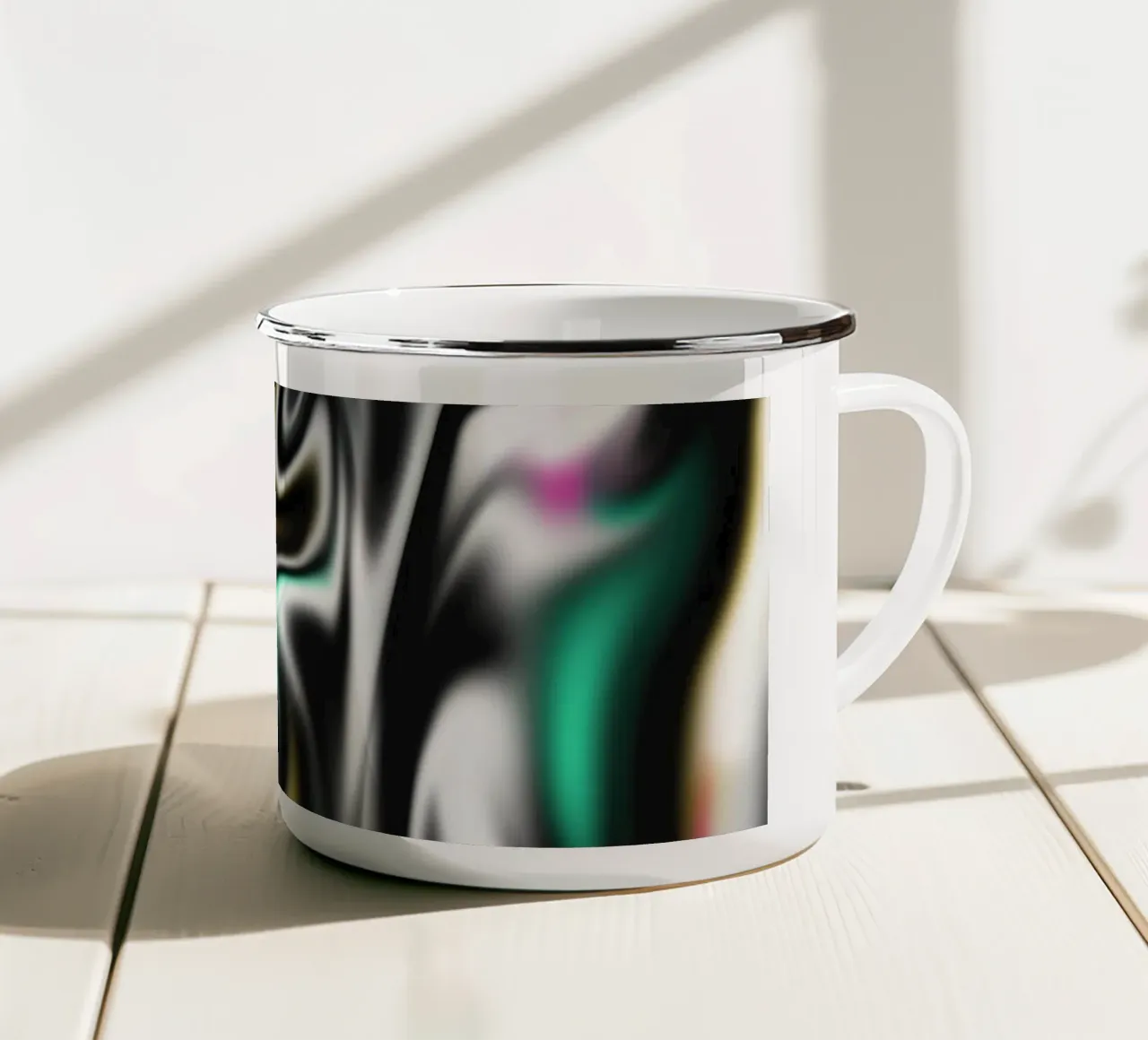 Holographic Flow -  mystisch-abstrakt tazza in smalto da Petra Lang - Design