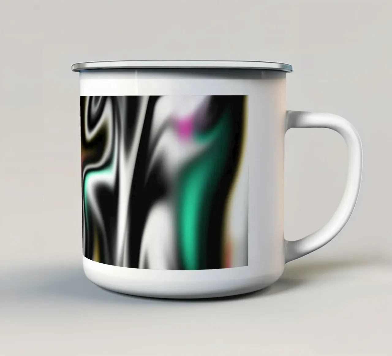 Holographic Flow -  mystisch-abstrakt tazza in smalto da Petra Lang - Design