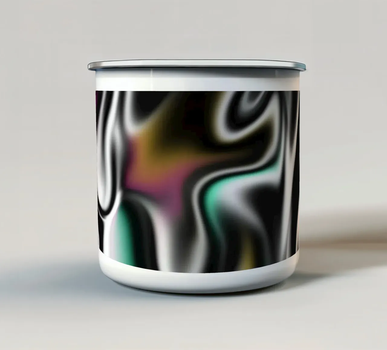 Holographic Flow -  mystisch-abstrakt tazza in smalto da Petra Lang - Design
