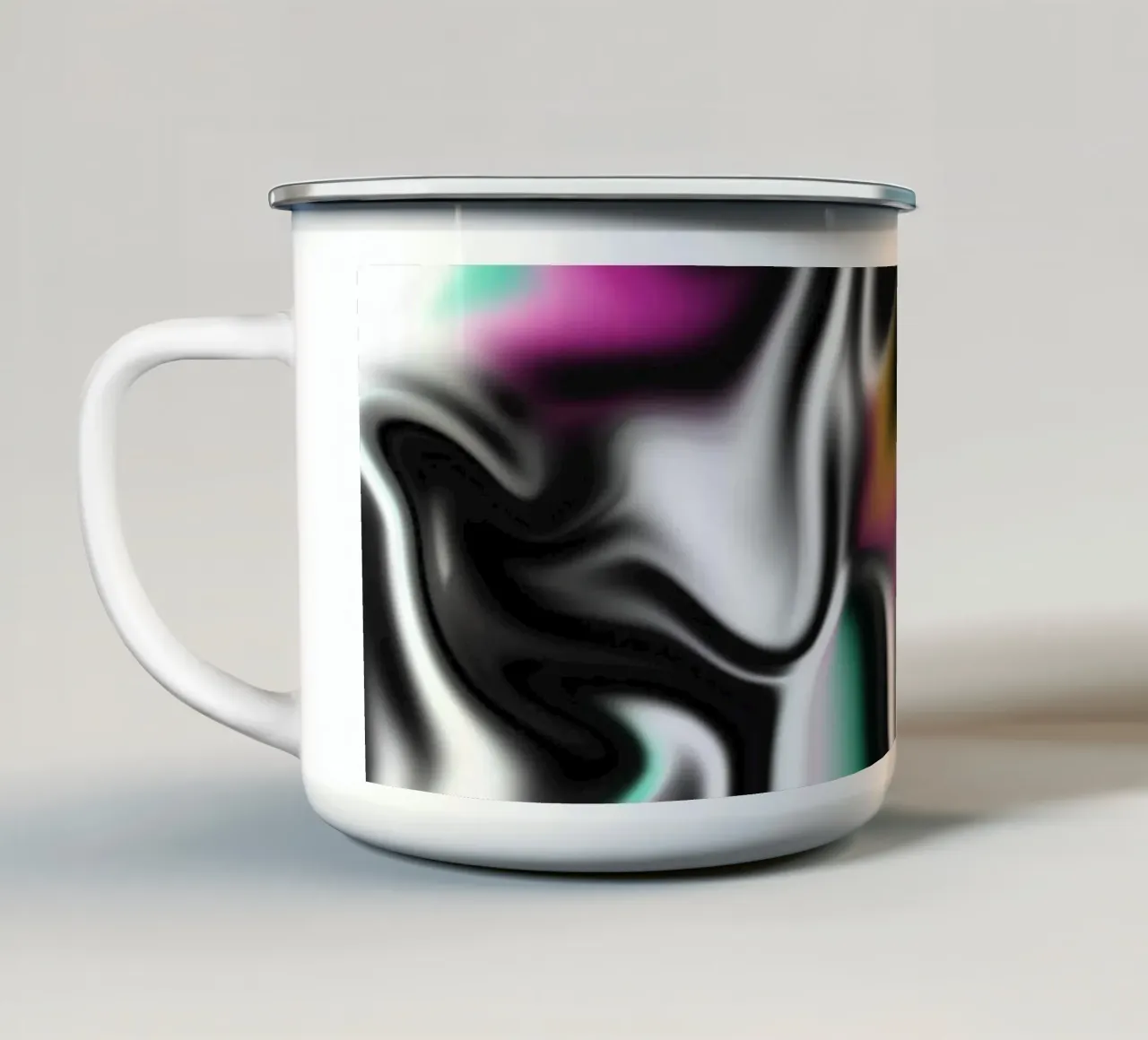 Holographic Flow -  mystisch-abstrakt tazza in smalto da Petra Lang - Design