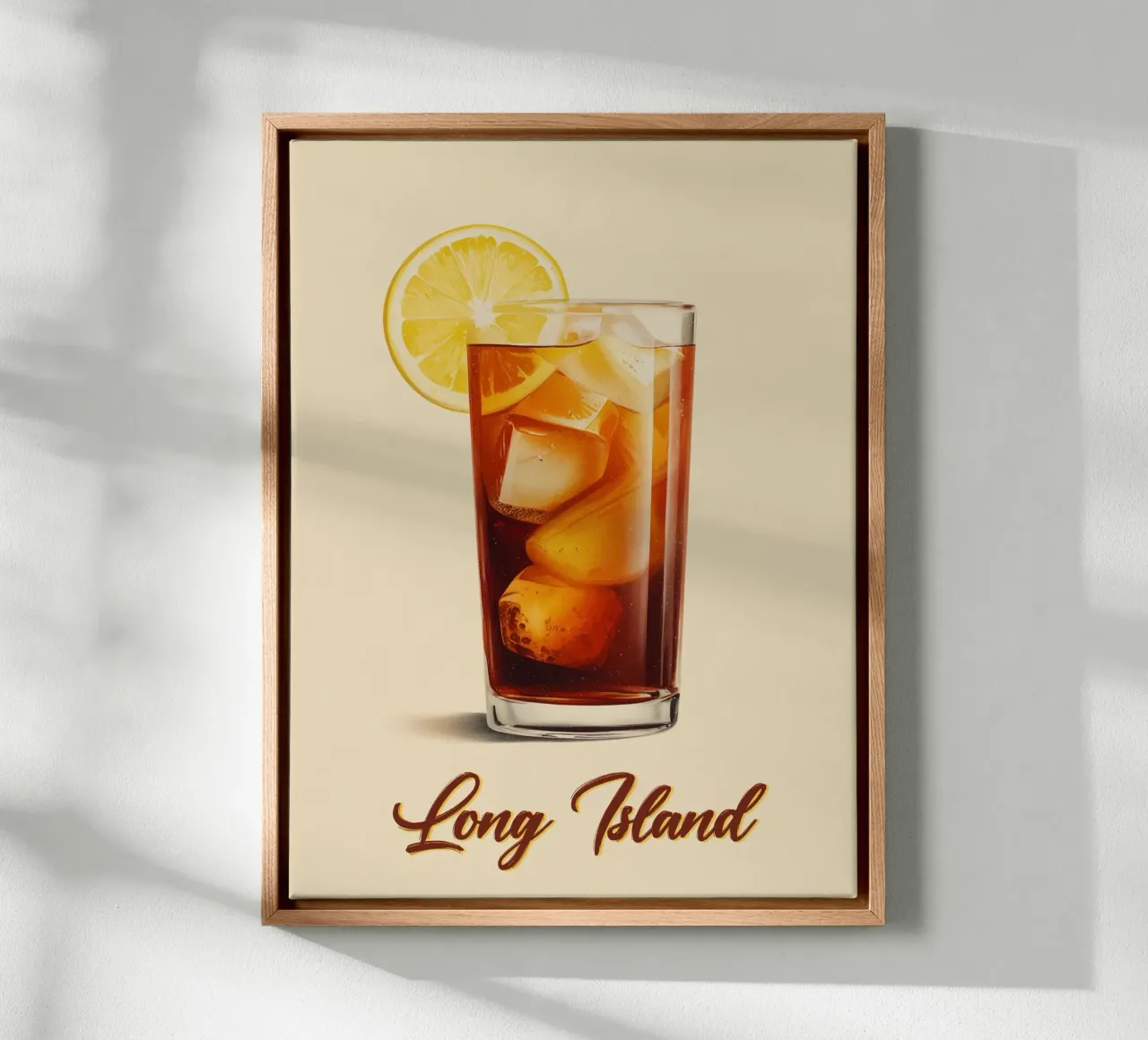 Golden Long Island Cocktail canvas by Cocktail Party