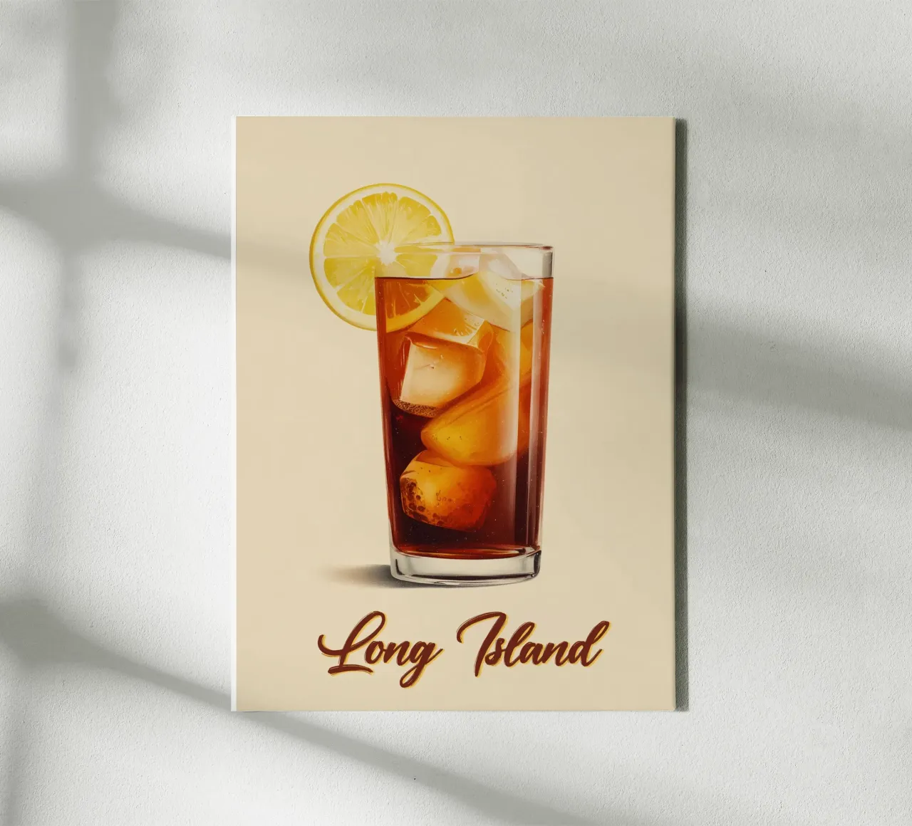 Golden Long Island Cocktail canvas by Cocktail Party