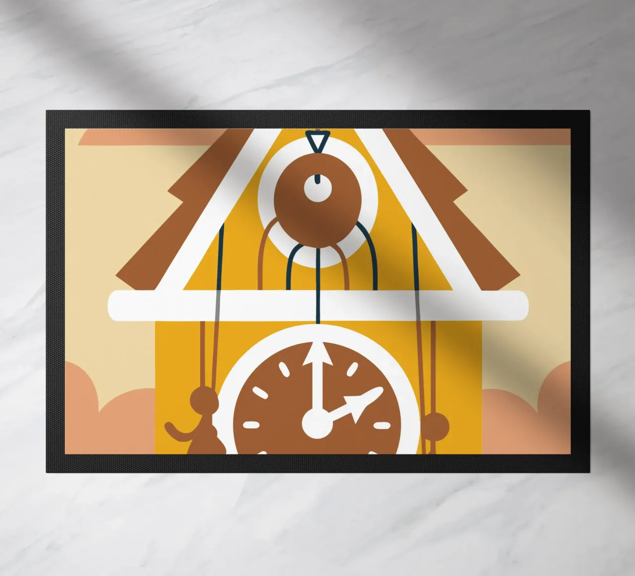 Unique Wall Clock doormat by Jurshopp