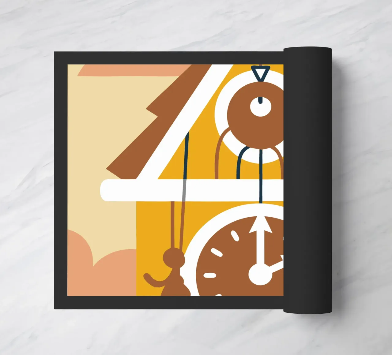 Unique Wall Clock doormat by Jurshopp